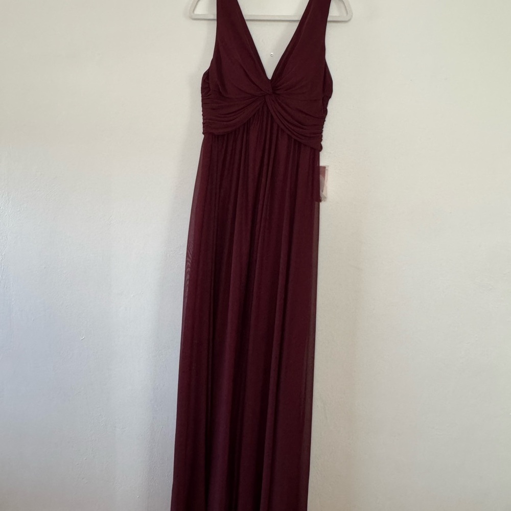 Elegant Burgundy Evening Gown
